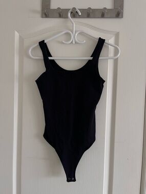 Abercrombie & Fitch Black Scoop Neck Bodysuit